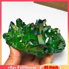 50g AAA Natural Green Aura Quartz Crystal Titanium Cluster VUG Specimen Healing picture