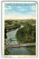 1918 Floyd River From Floyd Cemetery Bridge Scene Sioux City Iowa IA Postcard picture