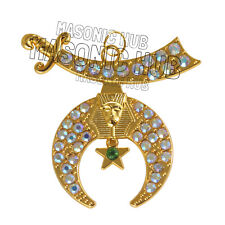 Masonic Regalia Rhinestones Shriner Jewels - Gold Plated with Rhinestones picture