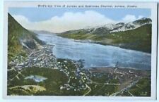 Postcard Bird's Eye View Juneau + Gastineau Channel Juneau Alaska AK  picture