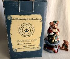 Boyds Bears Le Bearmoge GRENVILLE.SANTA'S HELPER Porcelain Box CHRISTMAS picture