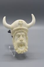 Viking W Horns Pipe Handmade Block Meerschaum-NEW W CASE#719 picture
