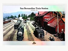 San Bernardino Train Station California - 1915 HOLOGRAPHIC SILVER Postcard picture