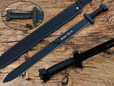 Handmade Carbon Steel Viking Sword with Runes, Ragnar Sword with leather sheath. picture