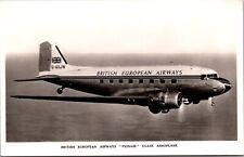 Real Photo Postcard British European Airways Pionair Class Aeroplane picture