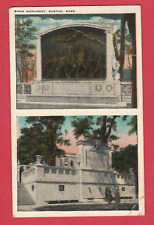 VTG 1936 Postcard Boston MA Old State House Boston Common Shaw Memorial Posted  picture