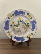 Vintage “Mesa International” 8-1/2” Plate, Easter, Bunnies, Flowers, Pastels picture