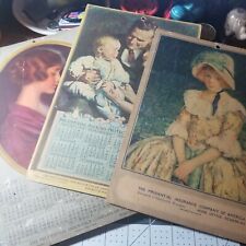 PRUDENTIAL INSURANCE CO WALL CALENDARS-  1924, 1925 and 1927- 3 picture