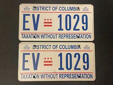 WASHINGTON DC PAIR OF LICENSE PLATES EV 1029 DISTRICT OF COLUMBIA picture
