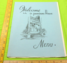 St, Johnsbury House restaurant menu 1953 Vermont picture
