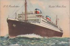 Postcard Ship United States Lines SS Manhattan  picture