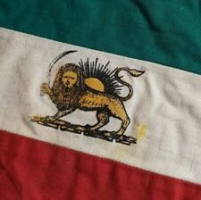 Original Vintage Iran Persia Pahlavi Era Flag with Lion and Sun 1960s picture