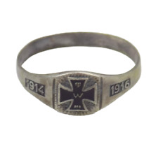 427 WW1 IMPERIAL PRUSSIA GERMAN RING EK 1914 1916 SILVERED EK  picture