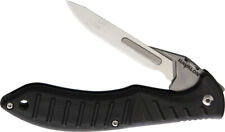 Havalon Forge Black Folding Pocket Knife w/ Belt Sheath 53211 picture