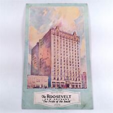 New Orleans Louisiana -The Roosevelt Hotel in 30s- Watercolor Postcard c1950's picture