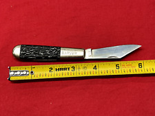 Barlow Jigged Delrin Handle Single Blade Pocket Knife VINTAGE picture