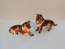 A Fine Quality Miniature Collie Tri-Color Figurines Japan - Very Pretty - picture