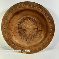 Antique Czechoslovakia Hand Carved Wooden Plate 5