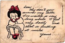 Vintage Postcard- Greetings, dear why don't you answer my letter 1910 UnPost picture