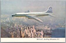 B.O.A.C. Jet-Prop Britannia 312 Airplane Postcard Q39 picture