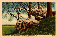 Vintage C. 1930's Meditation Rocks Mary Washington Fredericksburg VA Postcard  picture