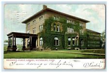1906 Bronsons Public Library, Waterbury CT Posted AC Bosselman & Co. Postcard picture