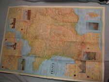 VINTAGE TRAVELER'S MAP OF FRANCE National Geographic June 1971 picture
