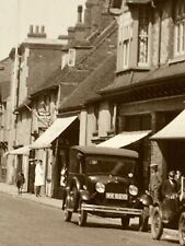 F2 RPPC Photo Postcard High Street St Stony Stratford Buckinghamshire Old Cars picture