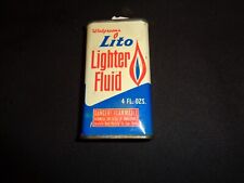 VINTAGE WALGREENS LITO LIGHTER FLUID CAN VERY NICE SHAPE  EMPTY TIN CAN TOBACCO picture