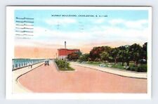 Murray Boulevard Charleston South Carolina Vintage Linen Postcard LDP-51 picture