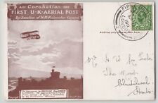 Great Britain 1911 First United Kingom Aerial Post Red-Brown Postcard London picture