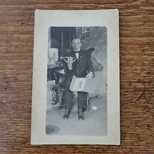Antique RPPC Early 20th Century Young Man Upper Class Life picture