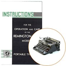 Remington Model 1 Typewriter Instruction Manual Repro User Antique Vtg Rand No.1 picture