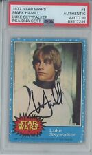 Mark Hamill 1977 Topps Star Wars #1 Luke Skywalker Auto Autograph RC PSA 10 AU picture