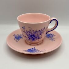 Set of 2 Vintage Rare Wedgwood Alpine Pink Teacup & Saucer WK 3315 Porcelain picture