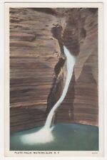 Watkins Glen New York c1920's Pluto Falls, waterfall, Roadside America picture