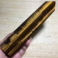 518g NATURAL TIGER'S EYE CRYSTAL WAND POINT Healing k1047 picture