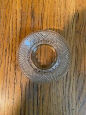 Vintage Round Clear Glass Hobnail Cigarette Ashtray trinket jewelry holder 6 1/4 picture