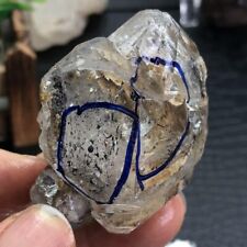 TOP Rare Herkimer Diamond Crystal+wrap yellow mud+Two Mobile graphite droplets picture