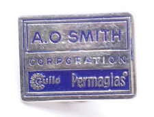 A.O. Smith Corporation Guild Permaglas Silver Tone Vintage Lapel Pin picture