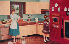 1956 American Kitchens ADVERTISING Roto Tray Dishwasher Vintage Postcard picture