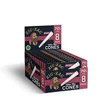 Zig-Zag 70mm Ultra Thin Pre Rolled Cones- 18-8 packs-144 Cones picture