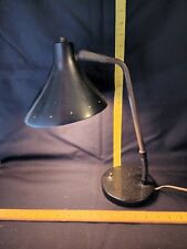Vintage Mid Modern Goose Neck Desk Lamp w/Original Diffuser Cut Stars on Shade picture