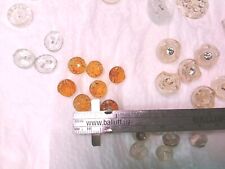 Antique Glass.  Clear Plastic Stem and Flat Buttons. 2holed, 3holed, and 4holed picture