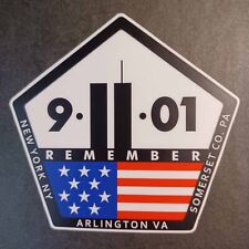 REMEMBER 9/11 NYC / PA / PENTAGON die-cut vinyl sticker picture