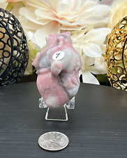 Natural Pink Opal Anatomical Carved Hearts 3 available  & Gift picture