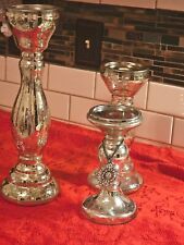  Mercury Glass Taper Set of 3 Candle holder - Very Elegant Silver picture