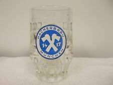 Vintage Hackerbrau Munchen Beer Drinking Heavy Glass Barware Made in Italy picture