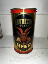 Shiny Nice 1958 BOCK BRAND Flat Top Beer Can Brewed in Trenton, NJ  Big Goat picture