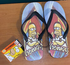 Homer Simpson Simpsons Homey Mens Sz M 9-10 Summer Beach Flip Flops Sandals picture